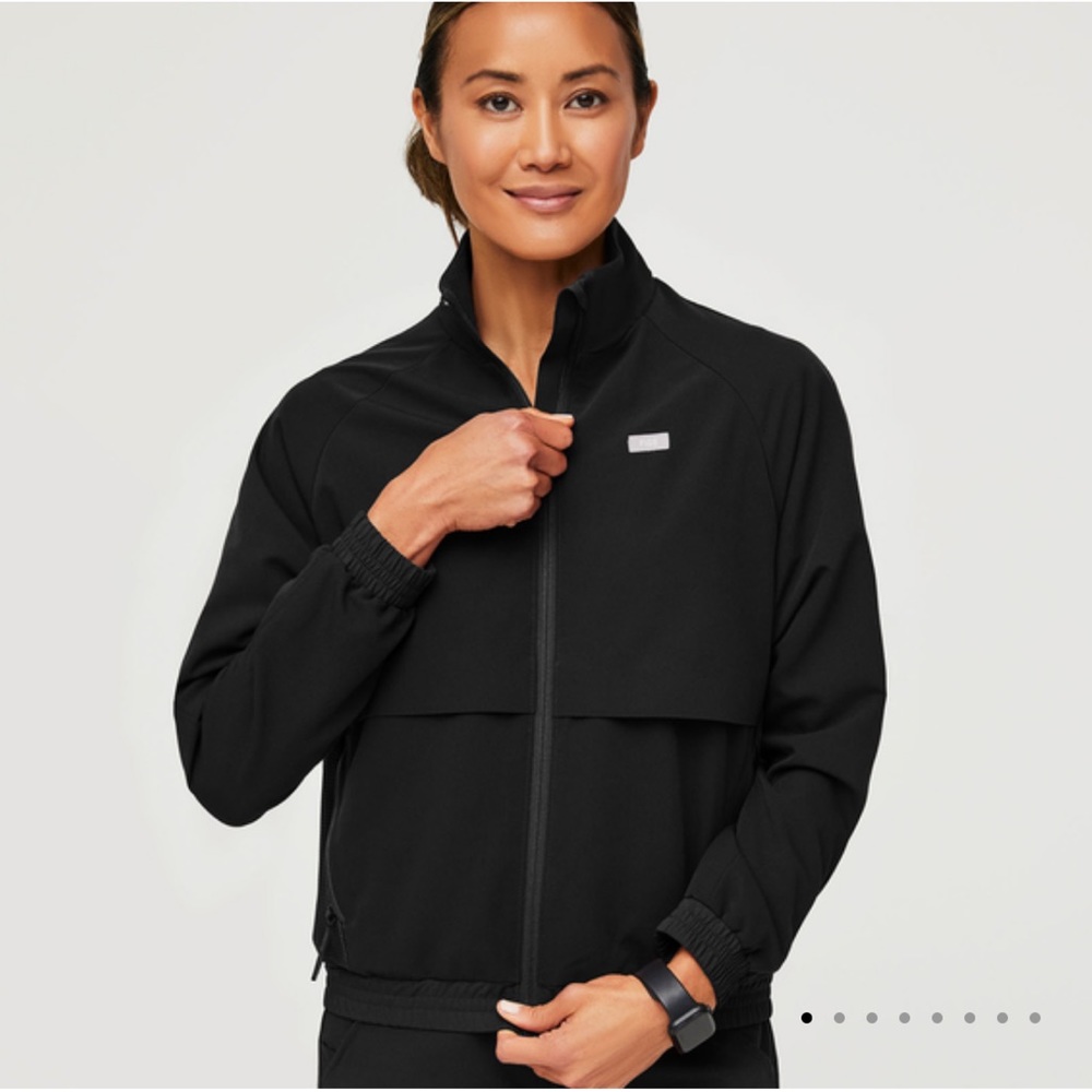 Figs Black Bomber Jacket